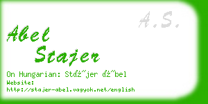 abel stajer business card